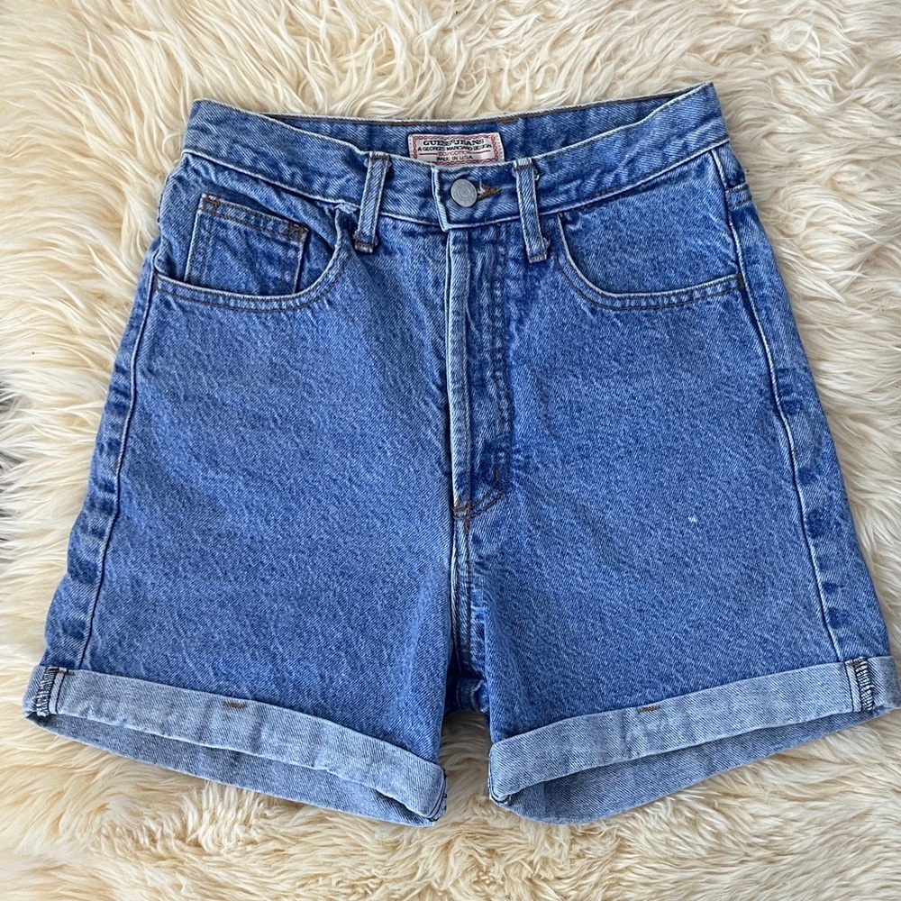 Vintage Guess high waist Blue Jean Shorts